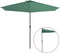 vidaXL - Balkonparasol - half - met - aluminium - paal - 300x155 - cm - groen
