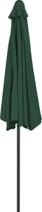 vidaXL - Balkonparasol - half - met - aluminium - paal - 300x155 - cm - groen