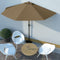 vidaXL - Balkonparasol - half - met - aluminium - paal - 300x155 - cm - taupe