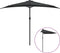 vidaXL - Balkonparasol - half - met - aluminium - paal - 300x155 - cm - antraciet