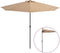 vidaXL - Balkonparasol - half - met - aluminium - paal - 300x155 - cm - taupe