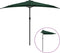 vidaXL - Balkonparasol - half - met - aluminium - paal - 300x155 - cm - groen