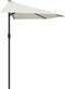 vidaXL - Balkonparasol - half - met - aluminium - paal - 300x155 - cm - zandkleurig