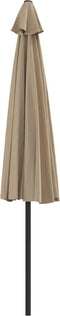 vidaXL - Balkonparasol - half - met - aluminium - paal - 300x155 - cm - taupe
