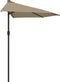vidaXL - Balkonparasol - half - met - aluminium - paal - 300x155 - cm - taupe