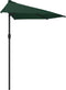 vidaXL - Balkonparasol - half - met - aluminium - paal - 300x155 - cm - groen