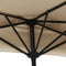 vidaXL - Balkonparasol - half - met - aluminium - paal - 300x155 - cm - taupe