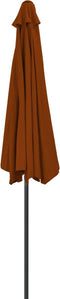 vidaXL - Balkonparasol - half - met - aluminium - paal - 300x155x223 - cm - terracotta