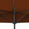 vidaXL - Balkonparasol - half - met - aluminium - paal - 300x155x223 - cm - terracotta