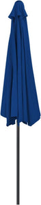 vidaXL - Balkonparasol - half - met - aluminium - paal - 300x155x223 - cm - blauw