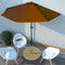 vidaXL - Balkonparasol - half - met - aluminium - paal - 300x155x223 - cm - terracotta