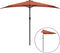 vidaXL - Balkonparasol - half - met - aluminium - paal - 300x155x223 - cm - terracotta