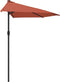 vidaXL - Balkonparasol - half - met - aluminium - paal - 300x155x223 - cm - terracotta