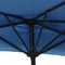vidaXL - Balkonparasol - half - met - aluminium - paal - 300x155x223 - cm - blauw