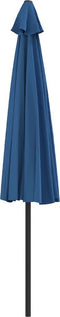 vidaXL - Balkonparasol - half - met - aluminium - paal - 300x155x223 - cm - blauw