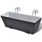 vidaXL - Balkonplantenbakken - 2 - st - 50 - cm - rattan - zwart