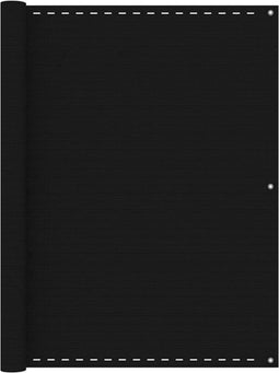 vidaXL - Balkonscherm - 120x300 - cm - HDPE - zwart