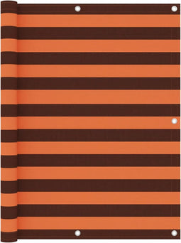 vidaXL - Balkonscherm - 120x300 - cm - oxford - stof - oranje - en - bruin