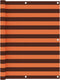 vidaXL - Balkonscherm - 120x300 - cm - oxford - stof - oranje - en - bruin