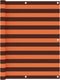 vidaXL - Balkonscherm - 120x300 - cm - oxford - stof - oranje - en - bruin