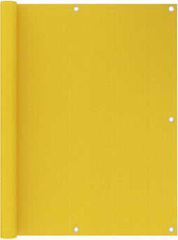vidaXL - Balkonscherm - 120x400 - cm - HDPE - geel