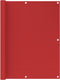 vidaXL - Balkonscherm - 120x400 - cm - HDPE - rood