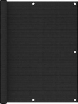 vidaXL - Balkonscherm - 120x400 - cm - HDPE - zwart