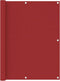 vidaXL - Balkonscherm - 120x400 - cm - oxford - stof - rood