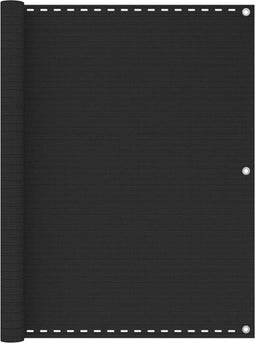vidaXL - Balkonscherm - 120x500 - cm - HDPE - antracietkleurig
