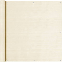 vidaXL - Balkonscherm - 120x500 - cm - HDPE - crèmekleurig
