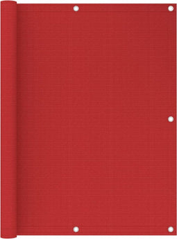 vidaXL - Balkonscherm - 120x500 - cm - HDPE - rood