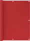 vidaXL - Balkonscherm - 120x500 - cm - HDPE - rood