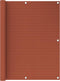 vidaXL - Balkonscherm - 120x500 - cm - HDPE - terracotta