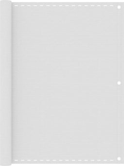vidaXL - Balkonscherm - 120x500 - cm - HDPE - wit