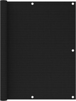 vidaXL - Balkonscherm - 120x500 - cm - HDPE - zwart