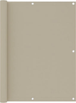 vidaXL - Balkonscherm - 120x500 - cm - oxford - stof - beige