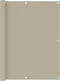 vidaXL - Balkonscherm - 120x500 - cm - oxford - stof - beige