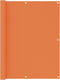 vidaXL - Balkonscherm - 120x500 - cm - oxford - stof - oranje