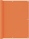 vidaXL - Balkonscherm - 120x500 - cm - oxford - stof - oranje