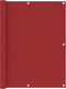 vidaXL - Balkonscherm - 120x500 - cm - oxford - stof - rood