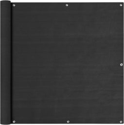 vidaXL - Balkonscherm - 120x600 - cm - HDPE - antracietkleurig