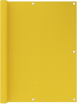 vidaXL - Balkonscherm - 120x600 - cm - HDPE - geel