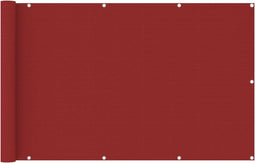 vidaXL - Balkonscherm - 120x600 - cm - HDPE - rood