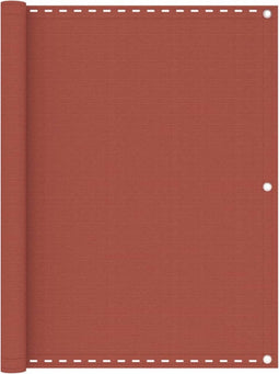 vidaXL - Balkonscherm - 120x600 - cm - HDPE - terracottakleurig