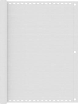 vidaXL - Balkonscherm - 120x600 - cm - HDPE - wit