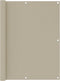 vidaXL - Balkonscherm - 120x600 - cm - oxford - stof - beige