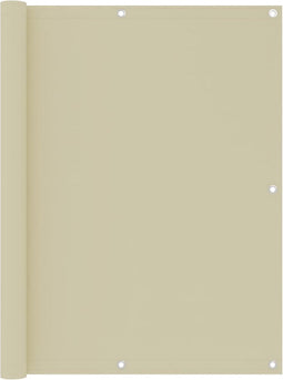 vidaXL - Balkonscherm - 120x600 - cm - oxford - stof - crème
