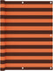 vidaXL - Balkonscherm - 120x600 - cm - oxford - stof - oranje - en - bruin