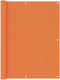 vidaXL - Balkonscherm - 120x600 - cm - oxford - stof - oranje