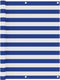 vidaXL - Balkonscherm - 120x600 - cm - oxford - stof - wit - en - blauw